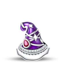 1 件镀银饰品 饰品 可爱饰品 串珠安全链 万圣节系列设计 女巫南瓜灯骷髅女巫帽饰品 适用于手链链 手工制作 DIY 设计 适合日常节日女士珠宝配饰 - 彩色 - 查看 16