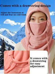 1pc/3PCS Men's And Women's Universal Ski Mask, Full Head Cover Scarf Neck, Suitable For Warm Weather In Cold Seasons, Cycling Ski Hat, Scarf Mask, Integrated Windproof And Cold-Proof, Thickened And Fleece Warm Head Cover