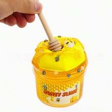 1pc DIY Honey Theme Clay Slime - Transparent Crystal Slime Set, Jelly Texture Slime - Handmade Slime - ASMR Slime, Super Soft And Non-Sticky, Stress Relief Toy, DIY Party Gift For Kids & Adults - Multicolor - View 7