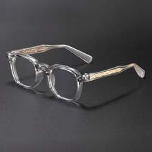 Gafas transparentes para hombre HBK con marco de TR y lentes de ABS, de estilo ovalado, casual, simple y vintage. Monturas de gafas de moda para uso al aire libre, viajes, fotos, deporte y óptica, tanto para hombres como para mujeres. - K39944 - Ver 26