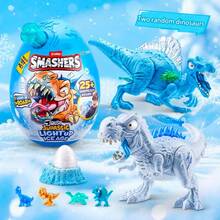 ZURU Oficjalny zestaw prezentowy dla chłopców z serii ZURU Smashers Mystery Egg – 27 cm jumbo dinozaur z kolekcji Jumbo z ponad 25 niespodziankami (losowy niebieski lub biały)