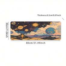 Arcana Cosmic Schreibtischunterlage - Himmlische Vintage Weltraum Kunst, Astrologie & Tarot Geschenk, Hexenkunst Ästhetik Schreibtischdekoration Mauspad Büroartikel Büroausstattung Schreibtischzubehör Mauspad für den Schreibtisch - Verschiedenfarbig - Übersicht 13