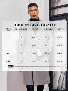 Men's Notch Lapel Double Breasted Long Trench Coat Casual Cotton Blend Peacoathalloween - 米色 - 查看 7