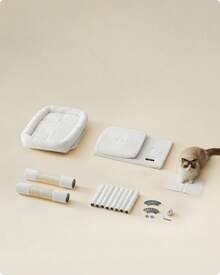 Cat Tree, 84 Cm Tower, L, Condo For Large Cats Up To 7 Kg, Large Perch, 2 Caves, Scratching Post, Cream White - White - View 6