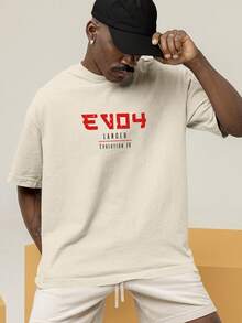 Oversized Streetwear T-Shirt JDM EVO 4 Lancer Evolution Tunada REF 7251 VEST NERD - 卡其色 - 查看 8