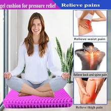 Plus Size Gel Seat Cushion For Long Sitting Extra Large And Thick Pressure Relief Seat Cushion For Back Hip Sciatica Tailbone Pain Use For The Office Wheelchair Car Stadium Gym. Pink - 粉色 - 查看 4