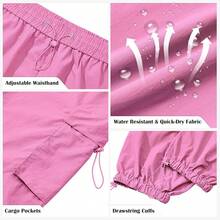 Zando Baggy Cargo Pants Men Parachute Pants Loose Fit Hop Harem Joggers With Pockets Streetwear - 粉色 - 查看 4