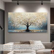 1/2 件/套大型 2D 纹理抽象树油画，帆布无框，现代风景墙艺术，适用于客厅、卧室装饰、海报、墙壁艺术、房间装饰用品、装饰墙艺术、装饰画。 - 彩色 - 查看 3