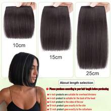 2pcs Clip-In Synthetic Hair Extensions, Invisible Root Fluffy Straight Clip-In Hair Pieces, Top Hairpiece Pad To Add Volume, Suitable For Men And Women, Easy To Use