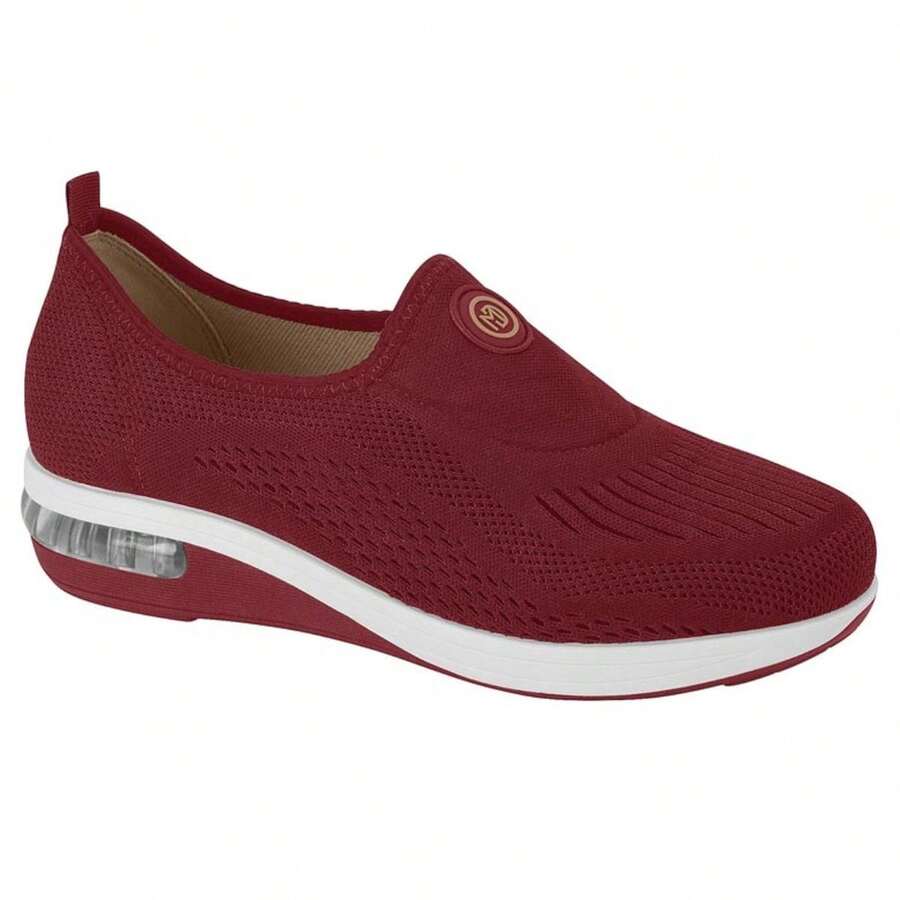 Modare Orthopedic Women's Sneakers Ultra Comfort Comfortable Gel Tech Shock Absorber Soft Insole Plantar Fasciitis - 酒紅色 - 查看 1