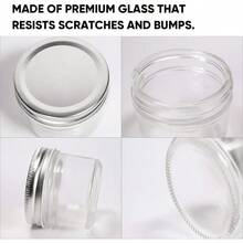 4oz Glass Jars With Lids Silver Mason Jars Ideal For Honey Jam Wedding Favor DIY Magnetic Mini  Jars For Kitchen Set Of 40 - 光滑的外觀 - 查看 4