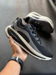 Men's Sports Tennis Shoes Comfortable, Soft, Lightweight, Stylish, Gym, Running, Marathon, Crossfit, Cost-Effective - Đen và trắng - Xem 1