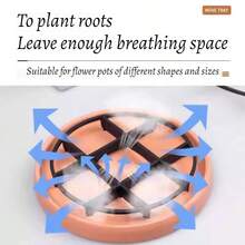 Plant Pot Risers/Stands, Bottom Pads For Flower Pots, Elevate Potted Plants, Prevent Waterlogging, Ventilation - Black - View 2