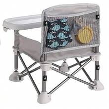 Seat Booster Toddlers Dining Chair With Removable Tray & Travel Bag Ergonomic Comfortable Backrest Durable Portable Grey Essential For - 305 - View 7