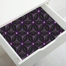 1 Roll Purple Geometric Pattern Self-Adhesive Wallpaper, 3D Stereoscopic Geometric Line Wallpaper, Suitable For E-Sports Cafes, Wall Decals, Home Decor (Such As Drawers, Cabinet Frames, Etc.), Applicable For Home Decor, Kitchen, Decorative Stickers, Wallpaper, Room Decoration, Peel And Stick. - Purple - View 10