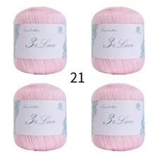 4 Pezzi/Confezione 50g N.3 Filo di Pizzo Multicolore, Lucido, Utilizzabile per Maglioni Lavorati a Mano, Sciarpe e Altri Articoli Decorativi