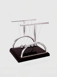 1pc Creative Desktop Decor Physics Concept Perpetual Motion Ball, Alloy Newton's Cradle (Non-Perpetual) - Multicolor - View 11