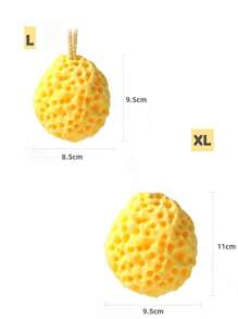 1pc Honeycomb Bath Sponge, Soft Exfoliating Shower Scrubber, Rich Lather, Suitable For Delicate Skin, Unisex