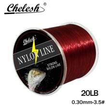 Chelesh 1093yds, 546yds Nylon Monofilament Line, High Strength, Abrasion Resistant, Transparent, Gray, Burgundy 3 Colors Available, 6LB-38LB Strength Options, Smooth Fishing Line, Handmade DIY Beading Thread