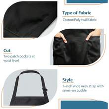 Cotton Linen Aprons With Pockets For Baking Funny Printed Aprons For BBQ Parties Adjustable Cotton Chef Aprons With 2 Pockets And Complimentary Bandana Kitchen Apron For Women And Men Insulated Aprons For Hot Food Handling - 2個裝-紅色 - 查看 7