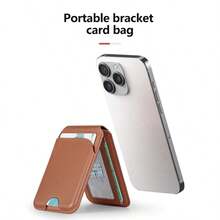 Magnetic Phone Wallet For IPhone 16/15/14/13/12 Pro/Max - MagSafe Compatible RFID Leather Card Holder Stick On Case, Strong Secure Attachment - Màu xanh lam - Xem 2