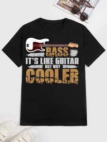 Guitar B P Metal , Shirt, Labor Practices, Graphic Tees> Man, Pair With Jeans For A Casual Yet Stylish Date Night Look,100 Percent Cotton Shirts, Black Street Graphic Tees, Men's T-Shirt, Funny Graphic Vintage T Shirts,S-XXXL - 黑色-2 - 查看 3