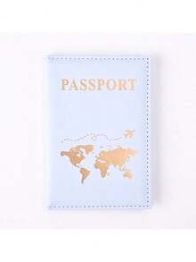 PU Map Passport Book, Passport Protection Case, Ticket Holder, Travel Document Storage Folder,PU Leather Passport Cover, Travel Wallet Case Organiser For Passport, Ticket, Boarding Pass, Business Card, Credit Card - Multicolor - View 8