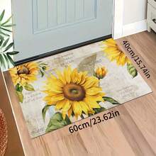 1/2 件向日葵厨房装饰地毯套装，农舍乡村厨房地毯和垫子，防滑可洗吸水厨房垫，适用于地垫、浴室垫、入口垫、卧室垫、客厅垫 - 黃色 - 查看 21