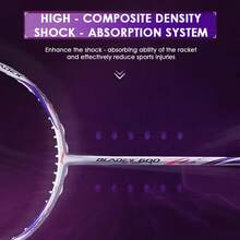 LI-NING BLADEX 600 (4U) Series Badminton Racquet – Speed-Oriented Single Racquet, Carbon Fiber, Same Model As World Champion Zhao Yunlei, Weight 80-85 Grams, Maximum String Tension: 29 Lbs, Model AYPT341 - Pearl White - View 4