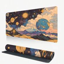 Arcana Cosmic Schreibtischunterlage - Himmlische Vintage Weltraum Kunst, Astrologie & Tarot Geschenk, Hexenkunst Ästhetik Schreibtischdekoration Mauspad Büroartikel Büroausstattung Schreibtischzubehör Mauspad für den Schreibtisch - Verschiedenfarbig - Übersicht 2