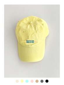 Embroidered Soft Top Candy Color Fashionable Letter Baseball Cap, Women's Breathable Lightweight Sun Hat For Spring/Summer Outdoor, Travel, Sports,Beach,Vacation - Letter Quick Dry Baseball Cap - View 12