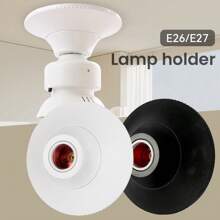 CILIA 1/2/4pcs,Lamp Bulb Socket, E26/E27 ,Screw Light Shade,Textured Roundness Petal Embossed Ceiling Bulb Fixing Holder, For Home