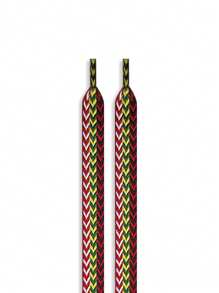 2pcs Colorful Woven Shoelaces - Fashionable Wide Design, Matching, Enhances Shoe Personalized