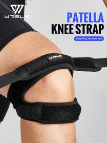 WRELS 1 pieza/2 piezas Soporte de rodilla ajustable para mujeres y hombres con protección rotuliana y agujeros transpirables para baloncesto, correr, levantamiento de pesas