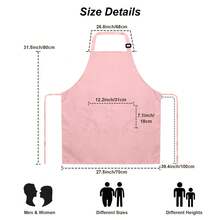 一件可调节成人围裙，带口袋，可机洗，适合厨师、园丁、面包师、花艺师、画家、咖啡师等，可用作工作服或厨房用品。 - 彩色 - 查看 4