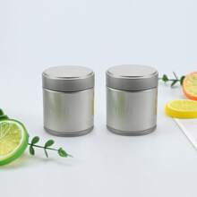 1pc/2pcs Chinese Tinplate Container, Matcha Powder Cans, Tea Sealed Small Cans, Universal Packaging Round Cans, Small Tea Cans With Lids - Multicolor - View 4
