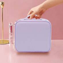 Professional Large Portable Storage Beauty Makeup Box,Adjustable Brightness In 3 Color Scenarios, Waterproof Makeup,Makeup Bag With LED Mirror Vanity Case Beauty Box Make Up Travel,Purple - Purple - View 10