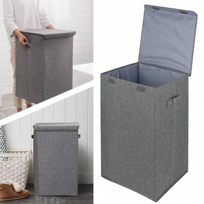 Laundry Hamper With Lid 100L Large & Tall Collapsible Laundry Basket, Clothes Hamper Easy To Carry, Dirty Hampers For Bedroom, Bathroom, Dorm, College
