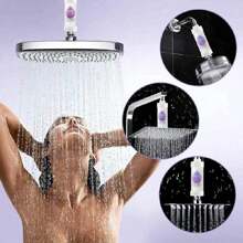 香薰淋浴喷头过滤器，家用热水除氯及肌肤净化过滤器，高品质维生素C香薰淋浴过滤器，浓郁香味，圆形塑料材质