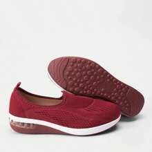 Modare Orthopedic Women's Sneakers Ultra Comfort Comfortable Gel Tech Shock Absorber Soft Insole Plantar Fasciitis - 酒紅色 - 查看 3