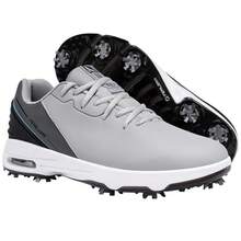 (US Local Shipment) Men's Golf Shoes Spiked Brand High-Quality Outdoor Sports Shoes Men's Golf Shoes Comfortable And Anti-Slip Men's Competitive Sports Shoes - Xám đen - Xem 6