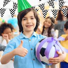 MARFOREVER 52.5 Ft Black And White Checkered, 38Pcs Racing Flags Race Car Pennant Truck Birthday Party Decorations Race Themed Party Supplies 11.8 X.9 Inch