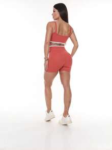 Duo Shorts - Style And Performance! - 珊瑚橙 - 查看 2