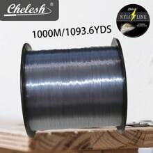 Chelesh 1093yds, 546yds Nylon Monofilament Line, High Strength, Abrasion Resistant, Transparent, Gray, Burgundy 3 Colors Available, 6LB-38LB Strength Options, Smooth Fishing Line, Handmade DIY Beading Thread