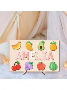 Customized Personalized Name Puzzle Board, Christmas Gift, Name Puzzle, First Birthday Gift, Unique Name Puzzle Board, Baby Boy Or Girl Early Education Toy, 3D Letter Puzzle Toy, Customized Baby Name