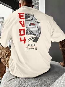 Oversized Streetwear T-Shirt JDM EVO 4 Lancer Evolution Tunada REF 7251 VEST NERD - 卡其色 - 查看 7