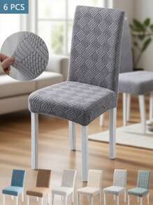 1 Stück/4 Stücke/6 Stücke Stretch Uni Stuhlhussen, weich passende universelle Tischhusse, abnehmbare waschbare Anti-Staub Spandex Stuhlschoner (Fleece) für Esszimmerstühle Zuhause