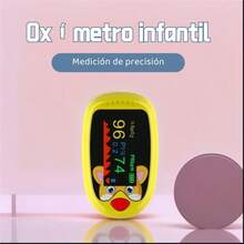 Oxímetro de pulso USB, monitor de oxígeno en sangre de goma para uso doméstico en familias con niños pequeños. - Amarillo - Ver 4