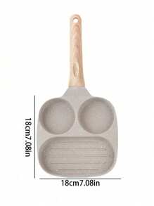 1 pieza Sartén para tortillas con 4 huecos para el hogar, sartén para hamburguesas y huevos, antiadherente, 3 en 1, dividida en 3 secciones, para cocina de gas y vitrocerámica, perfecta para desayuno, huevos, tocino