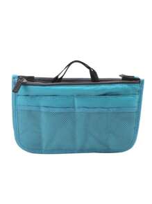 13-Pocket Large Capacity Waterproof Nylon Makeup Bag, Foldable Organizer Pouch, Multi-Functional Travel Cosmetic Bag - Multicolor - View 13